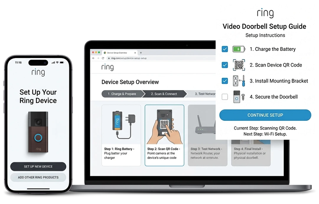 ring doorbell camera setup