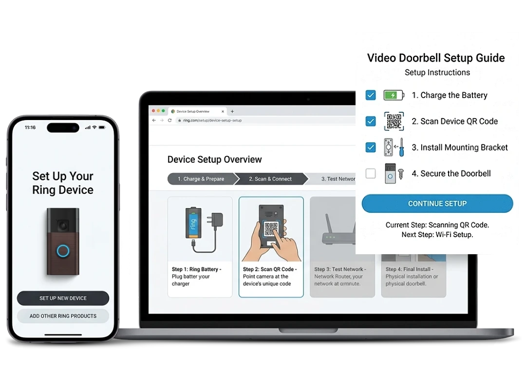 ring doorbell camera setup