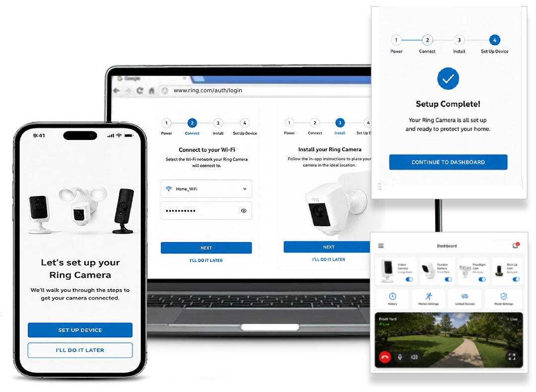 ring camera setup